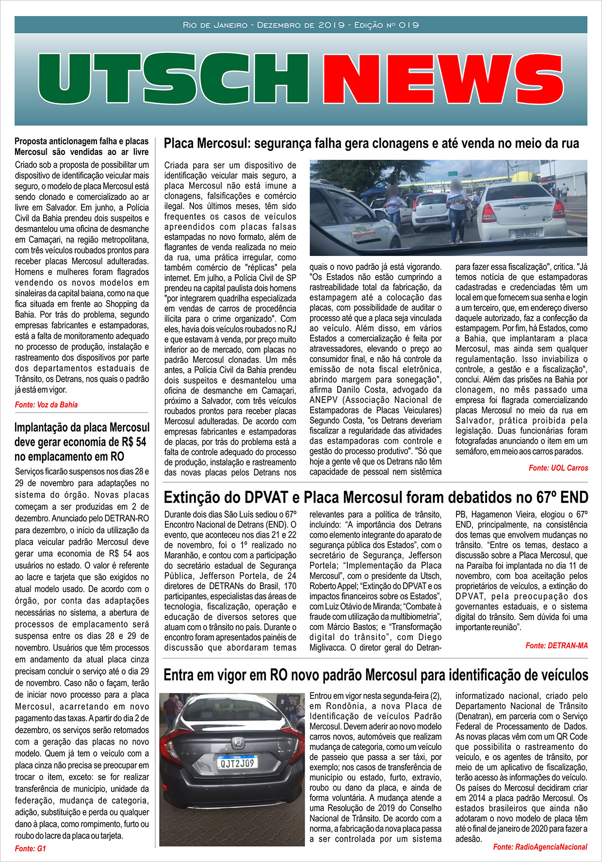 Jornal UTSCH BRASIL - edição 019 - Dezembro_2019