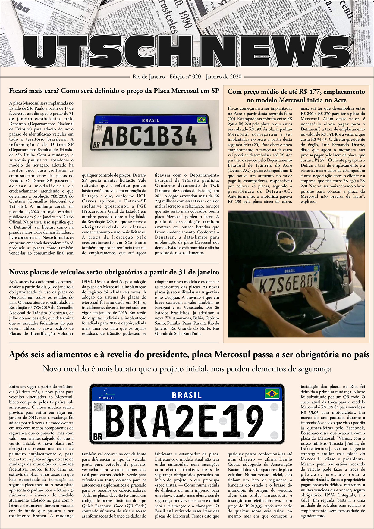 Jornal UTSCH BRASIL - edição 020 - Janeiro_2020
