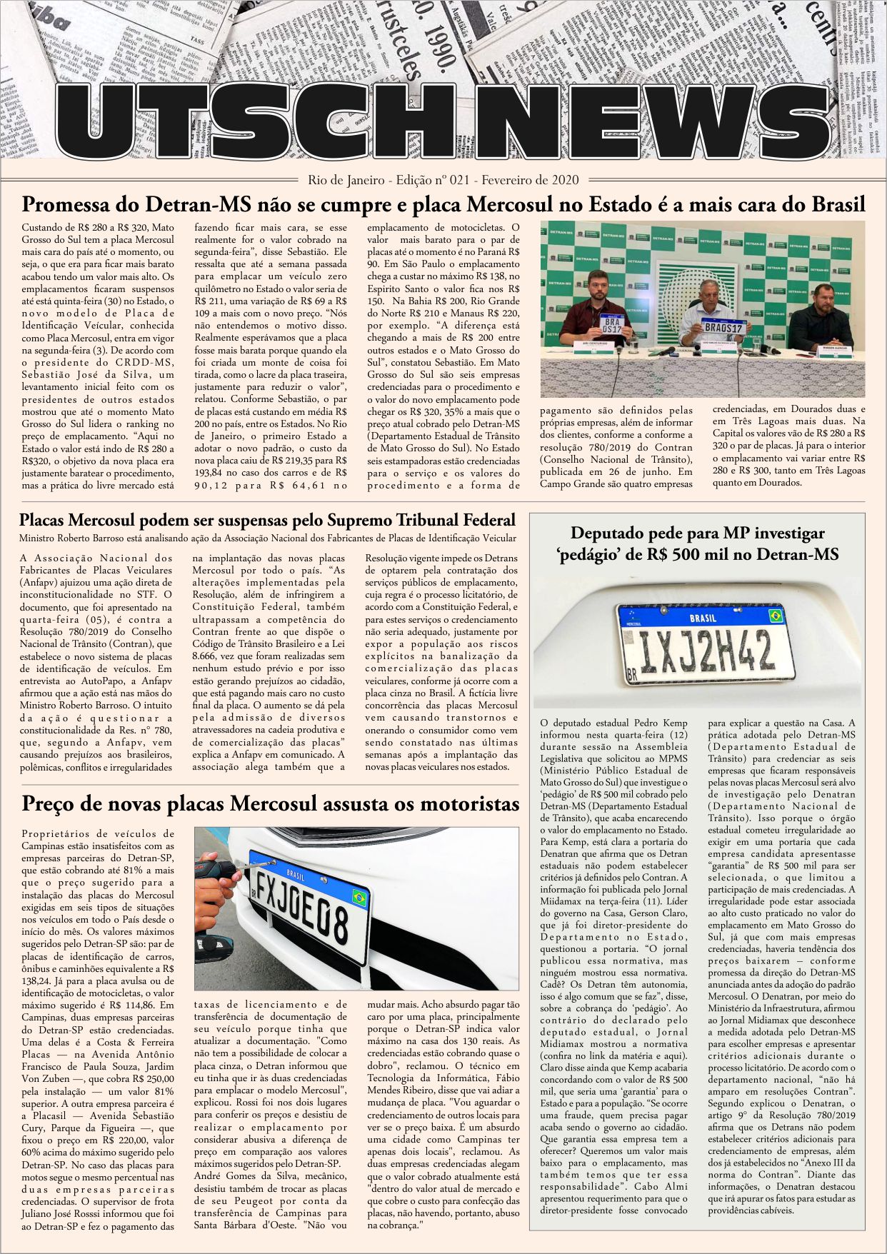 Jornal UTSCH BRASIL - edição 021 - Fevereiro_2020