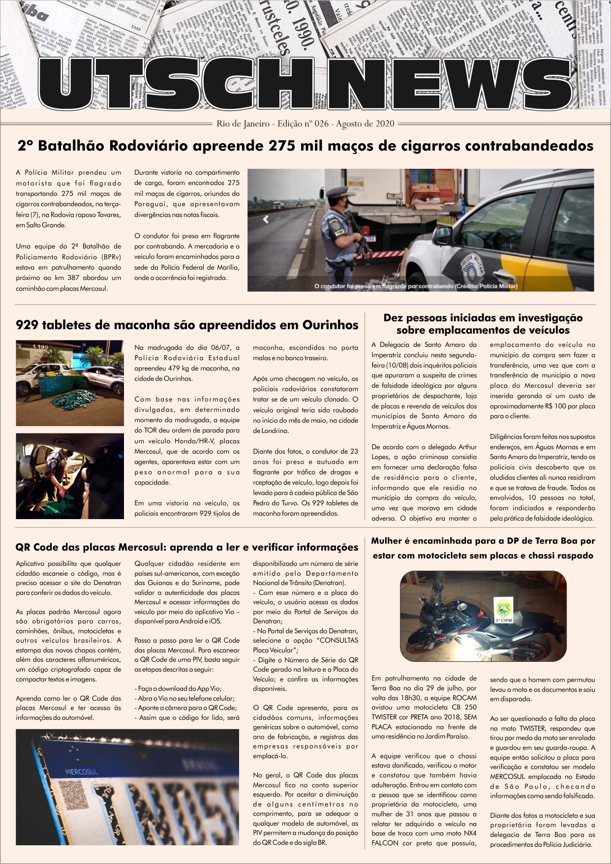 Jornal UTSCH BRASIL - edição 026 - Agosto_2020