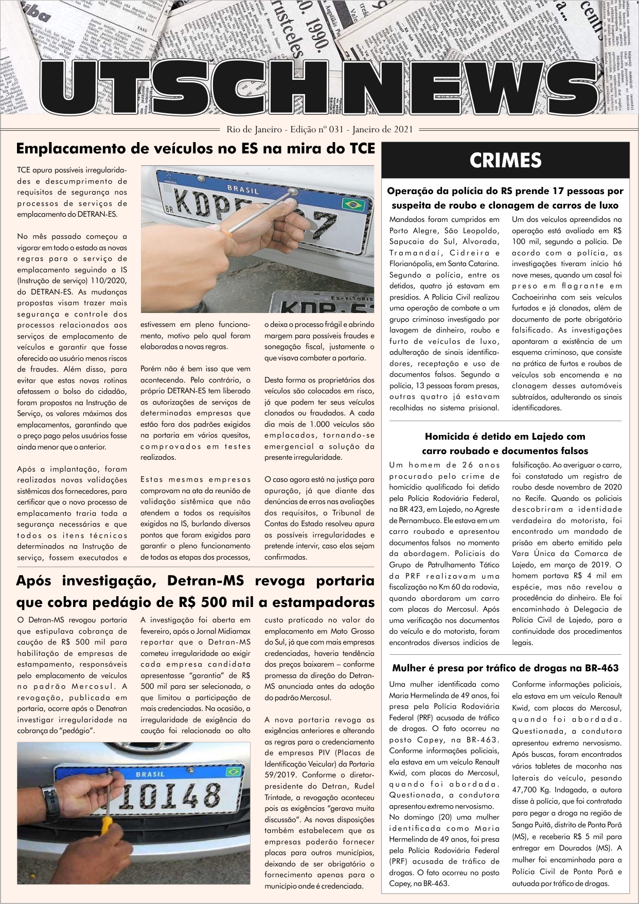 Jornal UTSCH BRASIL - edição 031 - Janeiro_2021